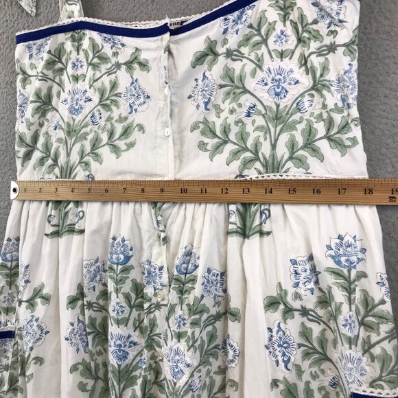 Juliet Dunn floral button up cotton sun dress Sz 3 - Picture 5 of 12